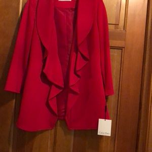 Calvin Klein lined  Red jacket